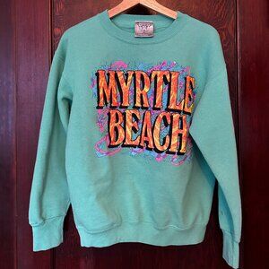 Vintage Myrtle Beach Crewneck Sweatshirt - teal - S